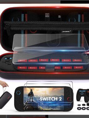 DOBE Nintendo Switch Accessory Kit 18‑in‑1  – Case, Grips, Thumb Caps & More